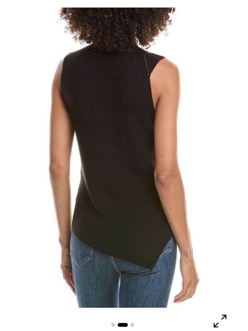 Rag & Bone Gretchen Asymmetrical Mock Neck Sleeveless Wool Top In Tan. Size Xs